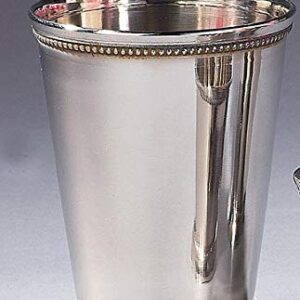 Elegance 90471 Beaded Mint Julep Cup, 4.5", Silver