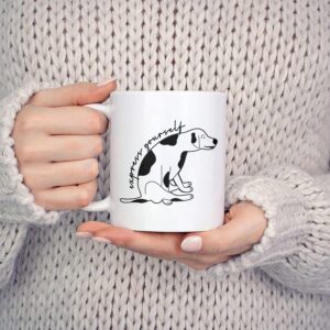 Veterinary Medicine Gift Appreciation Funny Vet Med Mug Express Yourself Dog Coffee Cup Vet Tech Gift For Men For Woman Vet Tech, Practitioner Animal Doctor Pet Lover Graduation White Coffee Mug 11 Oz