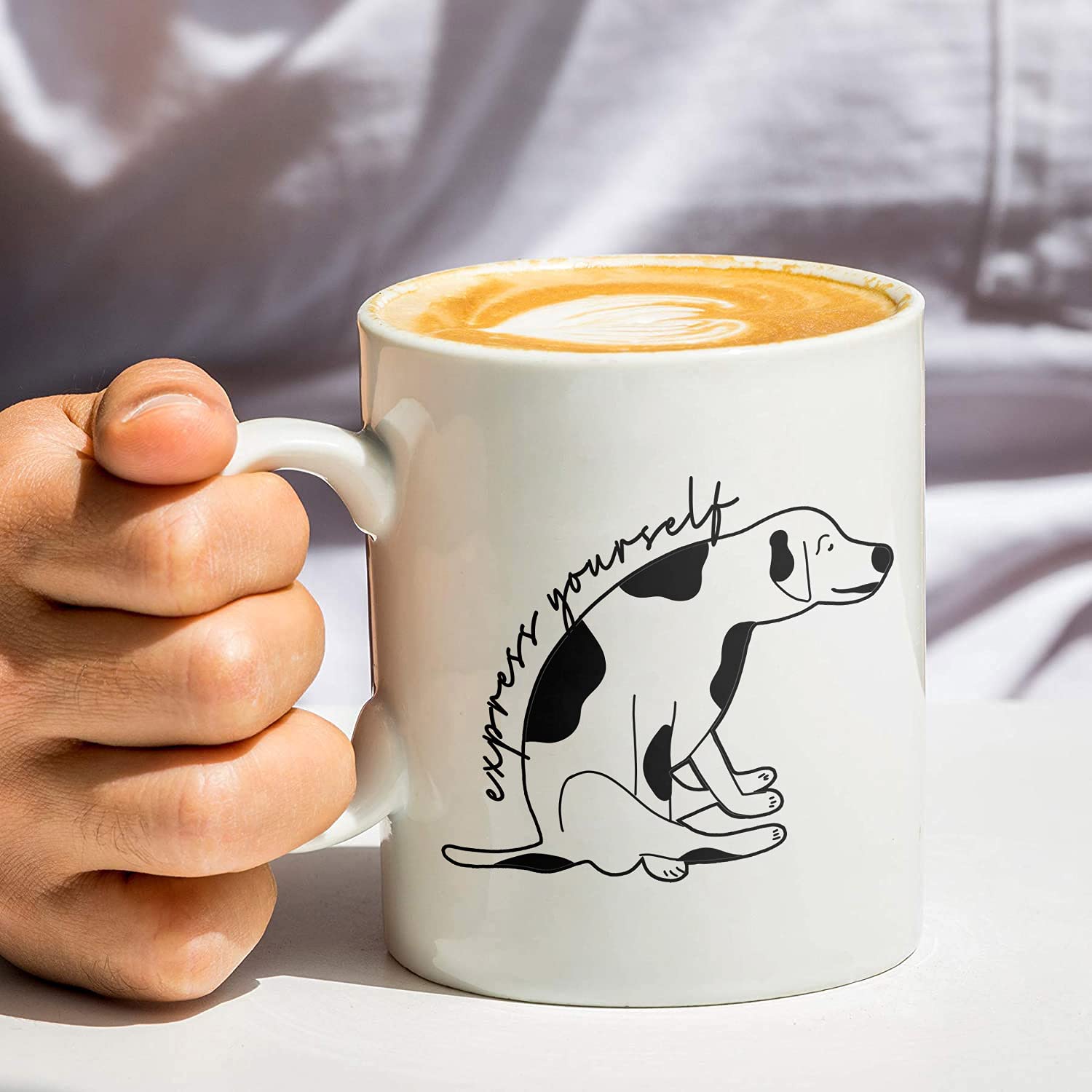 Veterinary Medicine Gift Appreciation Funny Vet Med Mug Express Yourself Dog Coffee Cup Vet Tech Gift For Men For Woman Vet Tech, Practitioner Animal Doctor Pet Lover Graduation White Coffee Mug 11 Oz