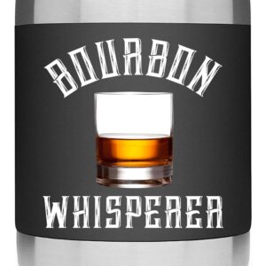 JENVIO Bourbon Gifts for Men Whiskey | Insulated 10 Ounce Cocktail Travel Tumbler Mug with Lid for Coffee or Cold Drinks | Bourbon Lover Glass Valentine's Day Gift Women Birthday Kentucky Whisperer