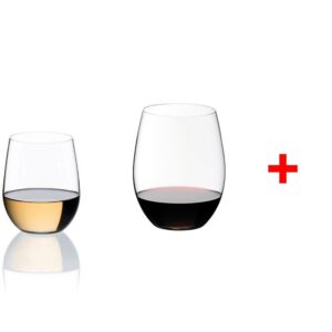 Riedel O Wine Tumbler Cabernet/Merlot and Viognier/Chardonnay, Set of 4, Clear -