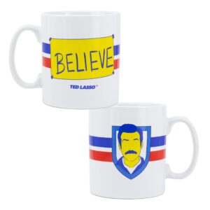 paladone ted lasso believe xl ceramic coffee mug | officially licensed ted lasso merchandise