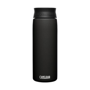 camelbak hot cap travel mug, insulated stainless steel, perfect for taking coffee or tea on the go - leak-proof when closed - 20oz, black