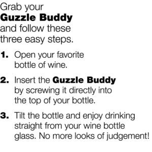 Guzzle Buddy 2GO Unbreakable Tritan Plastic Wine Bottle Glass, It Turns Your Bottle Into Your Glass, Real Women