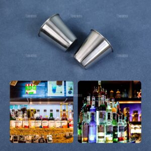 AUEAR, 6 Pack 2 Oz Stainless Steel Shot Glass Espresso Shot Cups Barware Drinking Vessel for Bar Home Restaurant