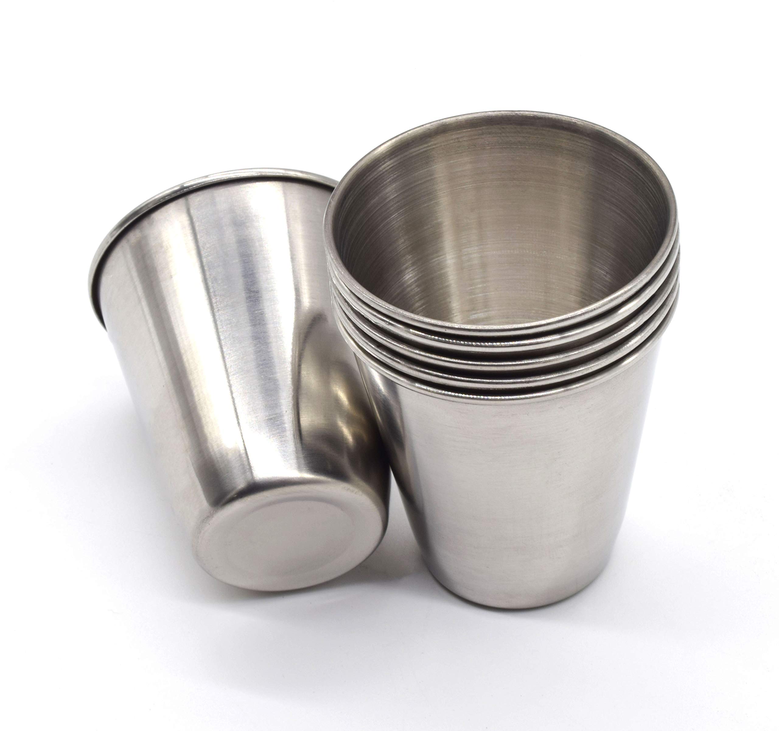 AUEAR, 6 Pack 2 Oz Stainless Steel Shot Glass Espresso Shot Cups Barware Drinking Vessel for Bar Home Restaurant