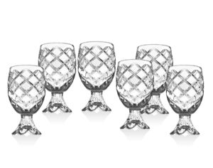 godinger pineapple crystal shot glasses beverege drinkware - set of 6