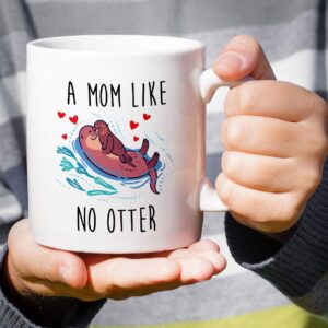 Retreez Funny Mug - A Mom Like No Otter Other 11 Oz Humor Ceramic Tea Coffee Mugs - Funny, Sarcasm, Sarcastic, Motivational, Inspirational birthday gifts for mom, mum, mama, mother, mother's day gift