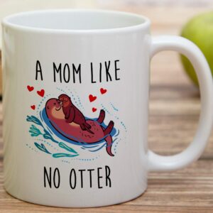 Retreez Funny Mug - A Mom Like No Otter Other 11 Oz Humor Ceramic Tea Coffee Mugs - Funny, Sarcasm, Sarcastic, Motivational, Inspirational birthday gifts for mom, mum, mama, mother, mother's day gift