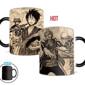 Funcious One Piece Luffy Color Changing Heat-Sensitive Reactive Ceramic Coffee Mug One Piece Anime Mug Hand Drawing