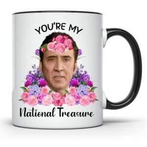 you're my national treasure novelty coffee mug - funny nicholas cage - you are national treasure - 11 ounce coffee mug - hsm-0