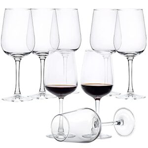 czumjj wine glasses set of 8, 11 ounce red white wine glassware for wedding, party, dishwasher safe