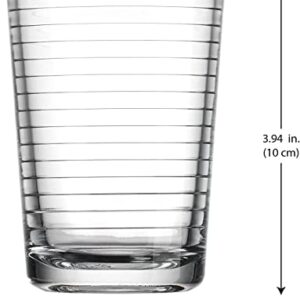 Palais Glassware Striped Collection; Striped Clear Glass Set