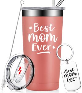 fufendio mom gifts - best mom ever gifts - gifts for mom from daughter, son - valentines, birthday, mothers day gifts for mom, new mom, bonus mom - mom tumbler cup 20oz