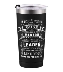 cgmibas boss gifts for women men, boss coffee tumbler mug, mug for boss insulated cup, birthday retirement gifts for boss, 20 oz double wall vacuum boss stainless steel travel mug