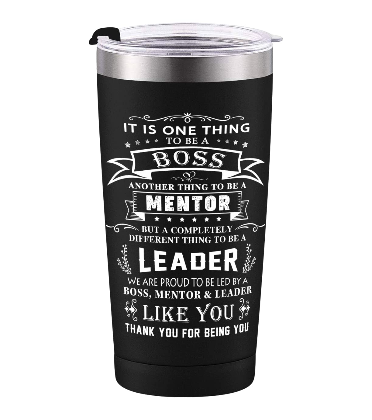 CGMIBAS Boss Gifts for Women Men, Boss Coffee Tumbler Mug, Mug for Boss Insulated Cup, Birthday Retirement Gifts for Boss, 20 oz Double Wall Vacuum Boss Stainless Steel Travel Mug