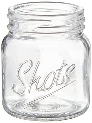 Palais Glassware Palais 'Shots' Mason Jar Shot Glasses - Mini Shot Glass Cups - Holds 2.4 Oz - Set of 6 (Clear)