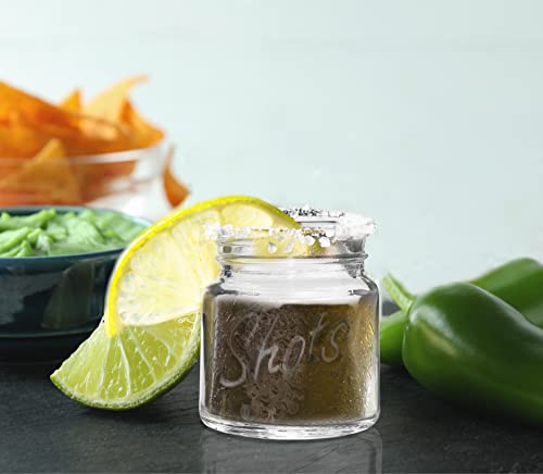 Palais Glassware Palais 'Shots' Mason Jar Shot Glasses - Mini Shot Glass Cups - Holds 2.4 Oz - Set of 6 (Clear)