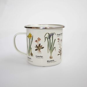 gift republic wild flower enamel mug, 1 count (pack of 1), multicolor, 325 milliliters