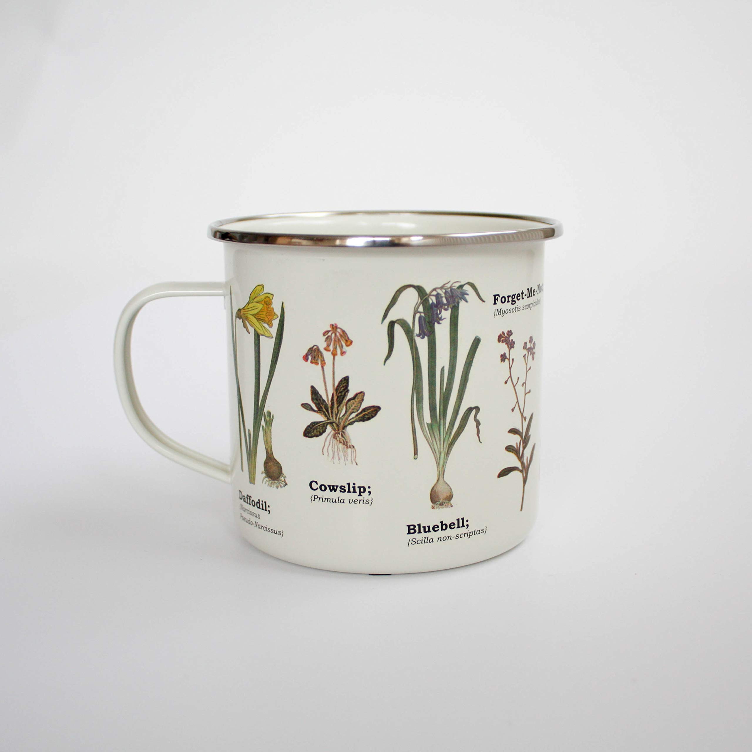 Gift Republic Wild Flower Enamel Mug, 1 Count (Pack of 1), Multicolor, 325 milliliters