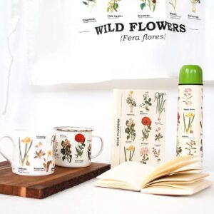 Gift Republic Wild Flower Enamel Mug, 1 Count (Pack of 1), Multicolor, 325 milliliters