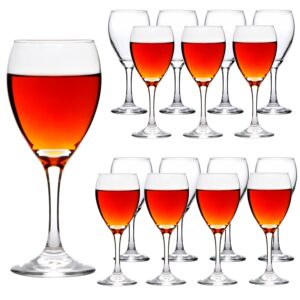 ufrount 8 oz white wine glasses,small red wine glass set of 16,clear long stemware durable crystal wine glassware with stem for restaurant,wedding,party.
