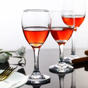 Ufrount 8 OZ White Wine Glasses,Small Red Wine Glass Set of 16,Clear Long Stemware Durable Crystal Wine Glassware with Stem for Restaurant,Wedding,Party.