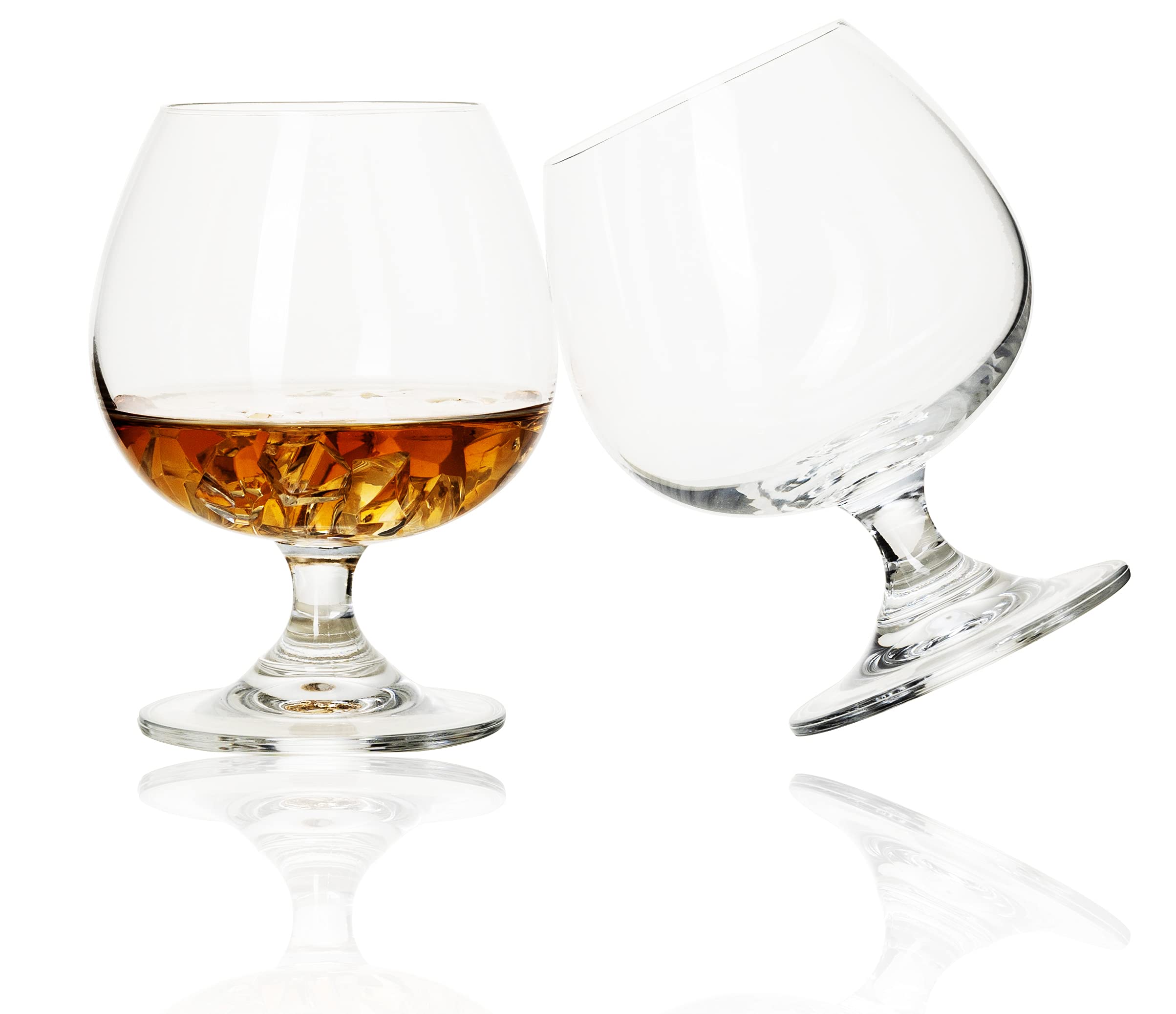 BothEarn Brandy Snifters Set of 2-13.5 Ounce (400 ml) Small Crystal Cognac Glasses - Good for Whiskey Bourbon Beer Milk Drink in Home Party Wedding Anniversary, BE031