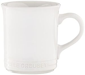 le creuset stoneware set of 4 mugs, 14 oz. each, white