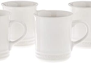 Le Creuset Stoneware Set of 4 Mugs, 14 oz. each, White