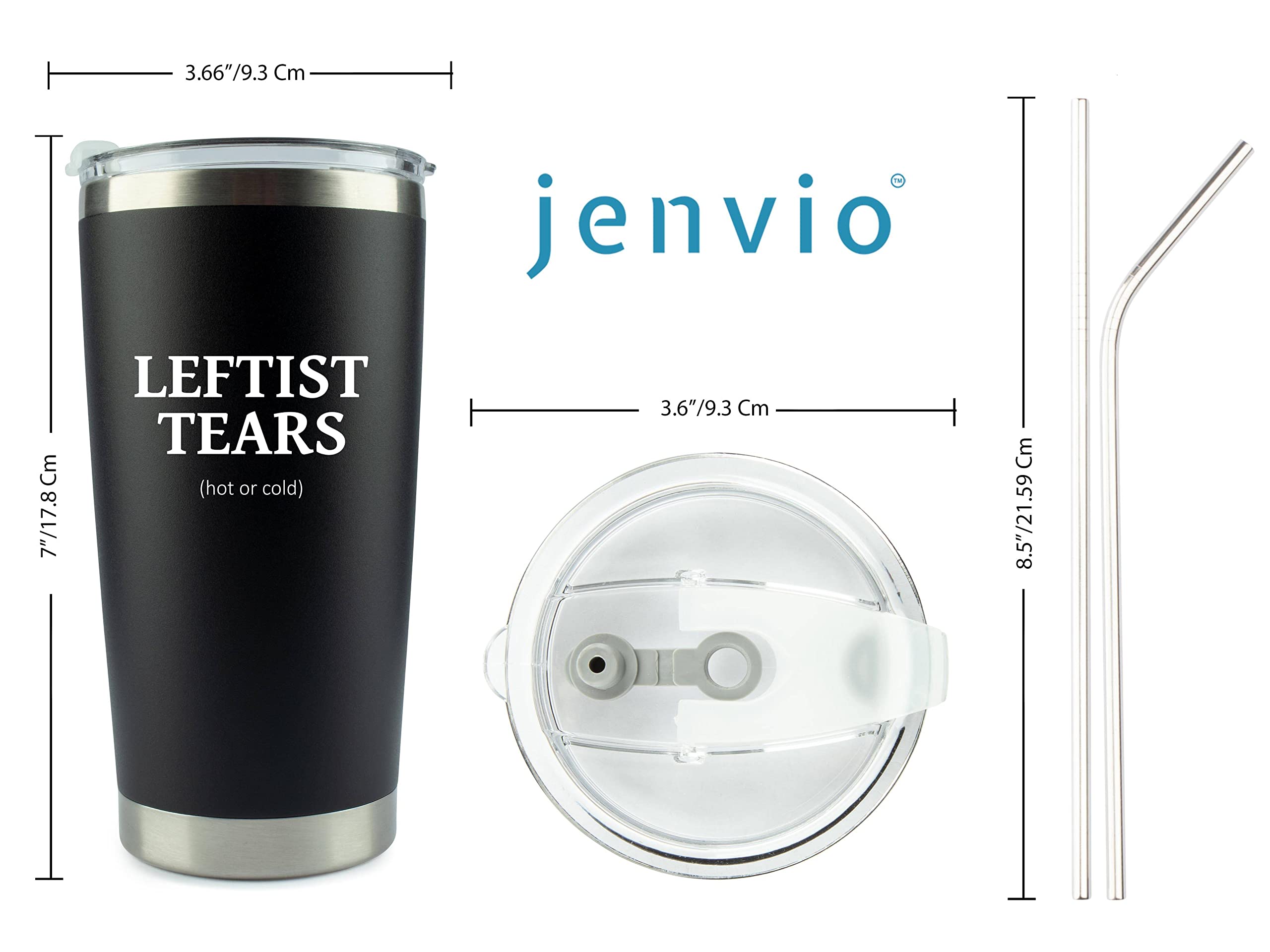 Leftist Tears Tumbler | Stainless Steel Tumbler/Mug with Lid for Coffee/Cold Drinks | Liberal Tears Mug for Men | Funny Unique Republican Valentine's Day Gifts Conservative (20 Ounce)