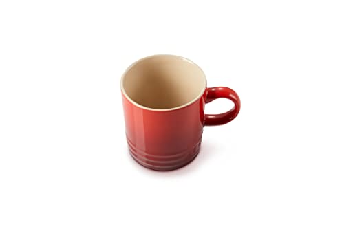 Le Creuset Stoneware Espresso Mug, 3 oz., Cerise, 1 Count (Pack of 1)