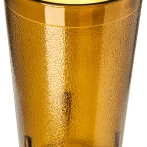 Carlisle FoodService Products 521213 Stackable Shatter-Resistant Plastic Tumbler, 12 oz., Amber