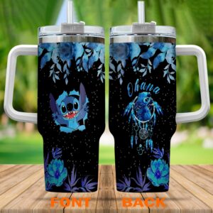 Stitch Dreamcatcher 20 Oz Or 30 Oz, Ohana Stitch Skinny, Stitch Flower Tumbler, Movie Character Cup With Lid And Straw, Gift For Stitch Lovers, Stitch Gifts