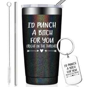birgilt i'd punch a b for you gifts - best friend gift for women - sisters gifts from sister - christmas, birthday, friendship gifts for women friends - best friend tumbler