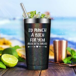 BIRGILT I'd Punch A B for You Gifts - Best Friend Gift for Women - Sisters Gifts from Sister - Christmas, Birthday, Friendship Gifts for Women Friends - Best Friend Tumbler