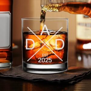 NeeNoNex DAD Est 2025 Pregnancy Announcement New Dad Established 2025 First Time Father Whiskey Glass