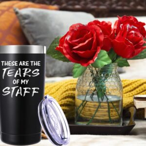 These are the Tears of My Staff 20oz Tumbler Gifts.Boss Day Boss Office Gifts.Funny Gifts for Boss Assistant Coworker.Birthday Christmas Gifts for Boss from Employees.(Black)
