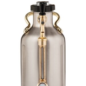 GrowlerWerks uKeg Carbonated Growler-Great Gift for Beer Lovers, 64 oz, Stainless Steel