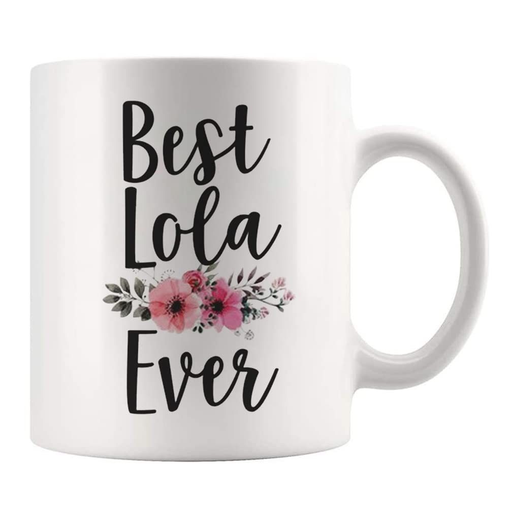 Fonhark - Lola Coffee Mug, Lola Filipino Grandmother, Best Lola Mug, Best Lola Ever Mug, Reality TV Pop Culture, 11 Oz Novelty Coffee Mug/Cup, White…