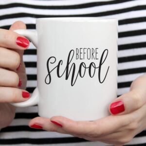 Canopy Street Before School/After School Coffee Mug And Stemless Wine Cup Gift Set/Teacher Appreciation/Daycare Provider Thank You/Back To School Drinkware