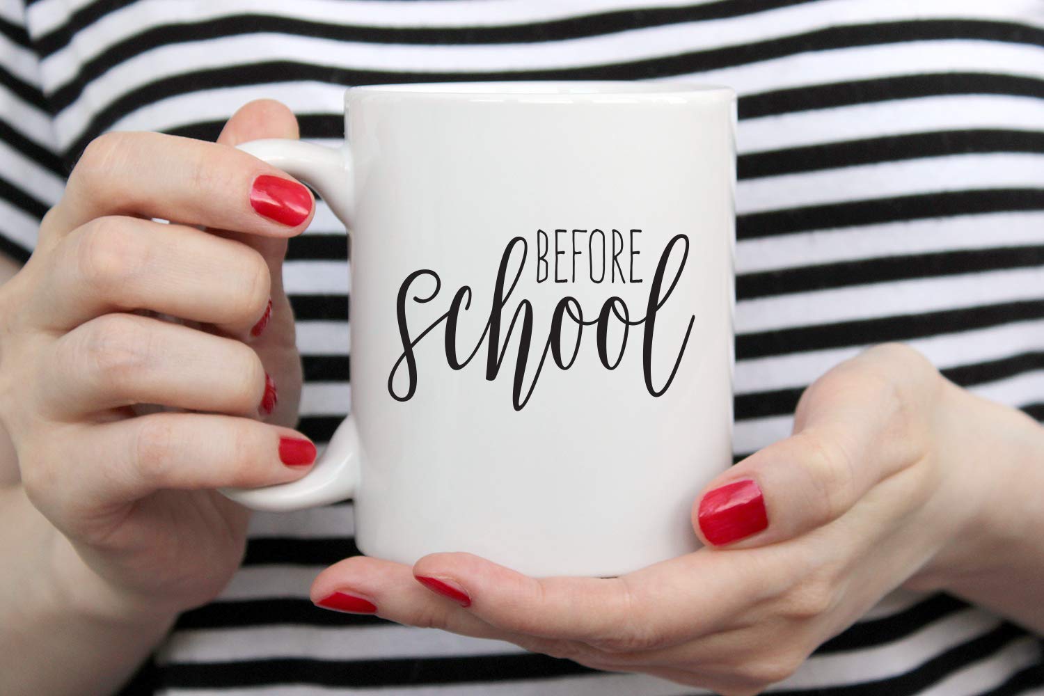 Canopy Street Before School/After School Coffee Mug And Stemless Wine Cup Gift Set/Teacher Appreciation/Daycare Provider Thank You/Back To School Drinkware