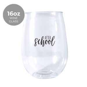 Canopy Street Before School/After School Coffee Mug And Stemless Wine Cup Gift Set/Teacher Appreciation/Daycare Provider Thank You/Back To School Drinkware