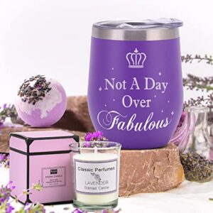 Birthday Gifts for Women, Gift Baskets for Women, Mom Birthday Gifts Anniversary Gift for Her Gifts for Girlfriend Older Daughter Friend Wife Teacher Gifts, Lavender Bath Spa Purple Gift Set for Women