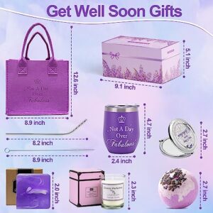 Birthday Gifts for Women, Gift Baskets for Women, Mom Birthday Gifts Anniversary Gift for Her Gifts for Girlfriend Older Daughter Friend Wife Teacher Gifts, Lavender Bath Spa Purple Gift Set for Women