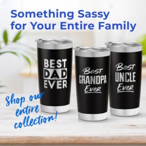 SassyCups Best Bonus Dad Ever Tumbler - Step Dad - Bonus Dad Gifts - Insulated Travel Coffee Mug for Dad