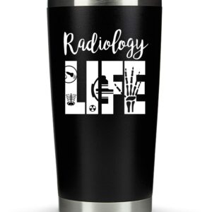 KLUBI Radiology Gifts - Coffee Travel Mug 20oz- Idea for Rad Tech, Technician, Men or Women, Xray Tech, Radiologist