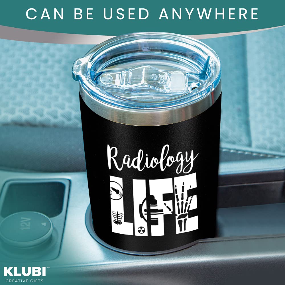 KLUBI Radiology Gifts - Coffee Travel Mug 20oz- Idea for Rad Tech, Technician, Men or Women, Xray Tech, Radiologist