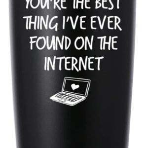 You are The Best Thing 20oz Tumbler Gifts.Anniversary Valentine's Day Gifts for Him Her Boyfriend Girlfriend Husband Wife.Birthday Christmas Gifts for Hubby Wifey Men Women.(Black)