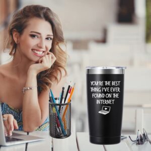 You are The Best Thing 20oz Tumbler Gifts.Anniversary Valentine's Day Gifts for Him Her Boyfriend Girlfriend Husband Wife.Birthday Christmas Gifts for Hubby Wifey Men Women.(Black)